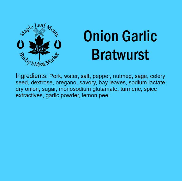 Onion Garlic Bratwurst