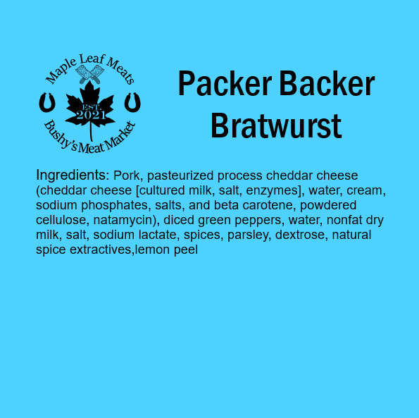 Packer Backer Bratwurst