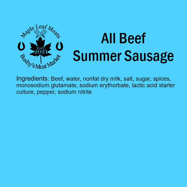ALL Beef Regular Summer Sausage