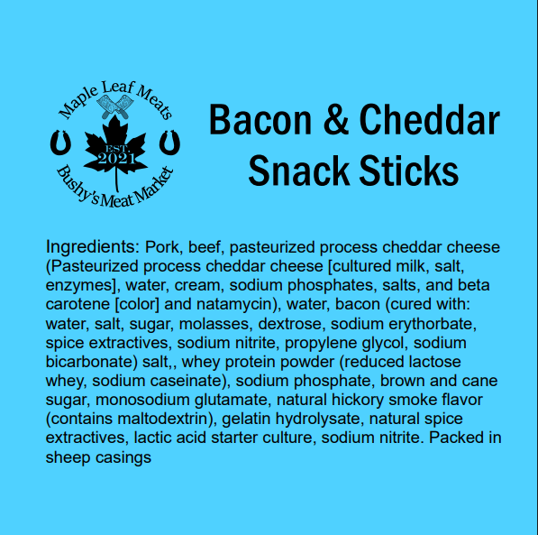 Bacon & Cheddar Snack Sticks