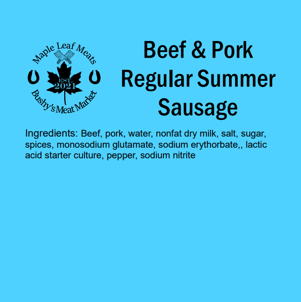 Beef & Pork Regular Summer Sausage