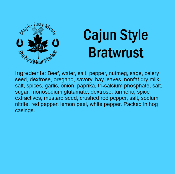 Cajun Style Bratwurst