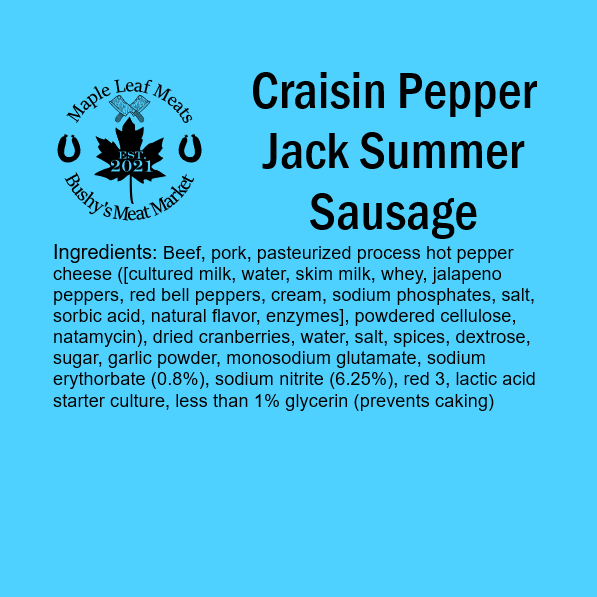 Craisin Pepper Jack Summer Sausage