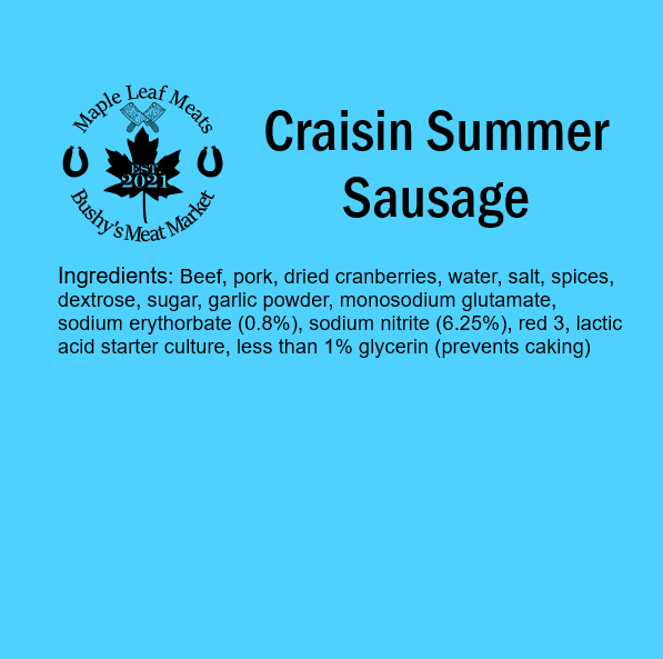 Craisin Summer Sausage
