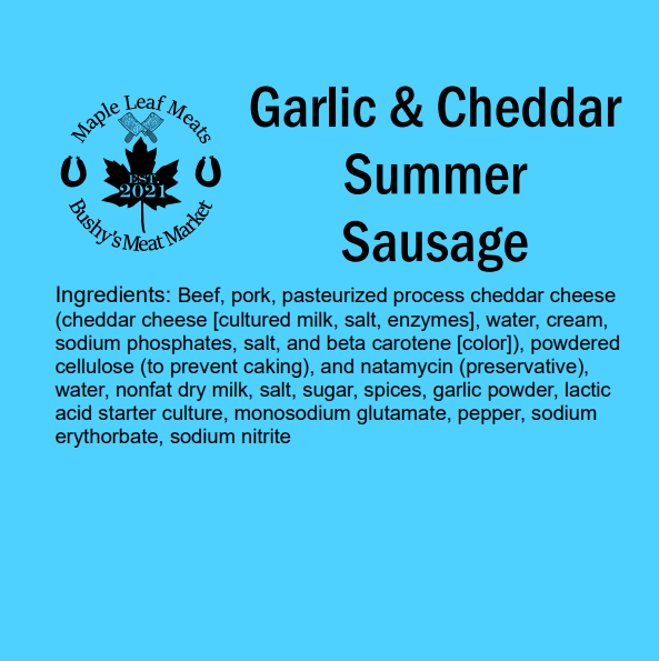 Garlic & Cheddar Summer Sausage