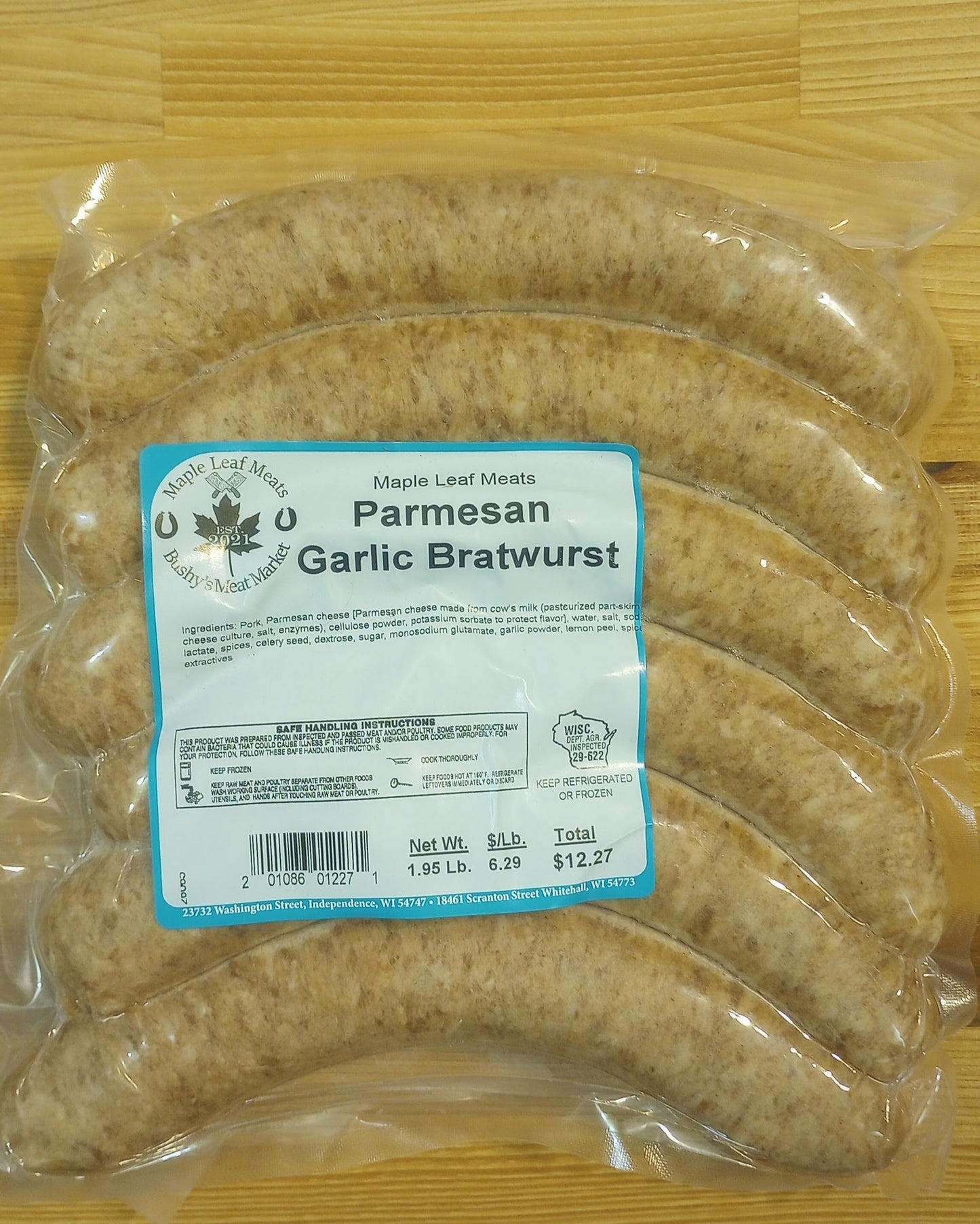 Parmesan Garlic Bratwurst