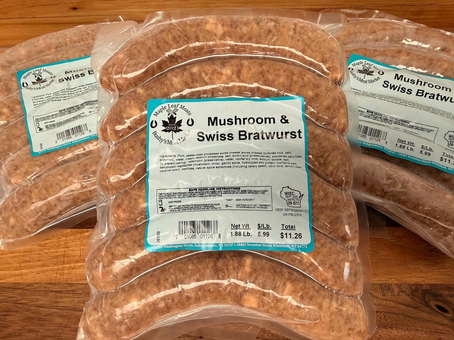 Mushroom & Swiss Bratwurst