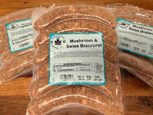 Mushroom & Swiss Bratwurst