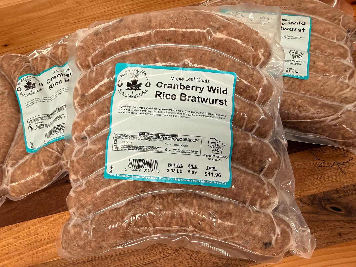 Cranberry Wild Rice Bratwurst