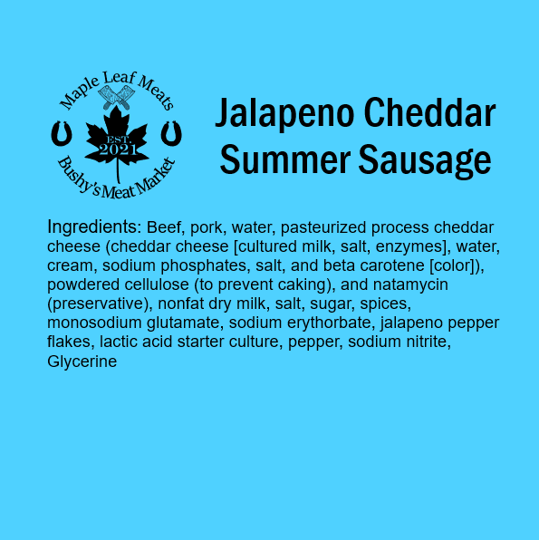 Jalapeno Cheddar Summer Sausage