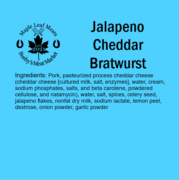 Jalapeno and Cheddar Bratwurst