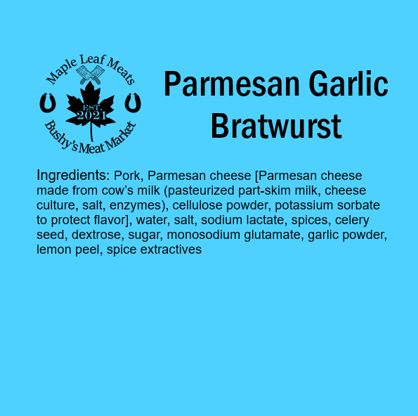 Parmesan Garlic Bratwurst