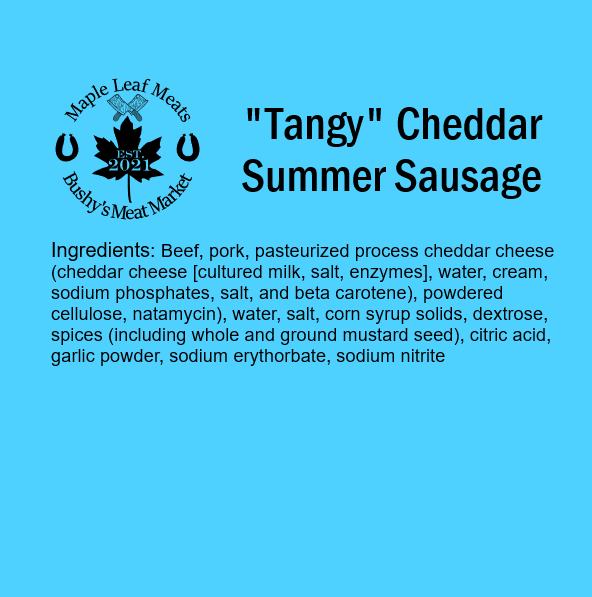 "Tangy" Cheddar Summer Sausage